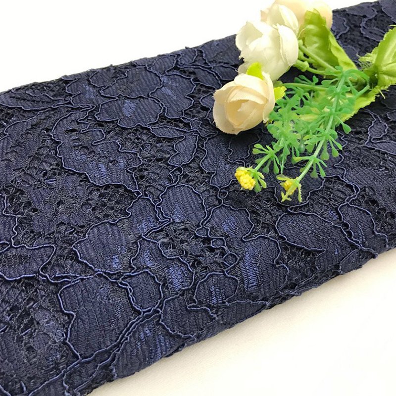 Lace Fabric Scallop Edge Placement Floral for Women's Wear Wholesale S 3